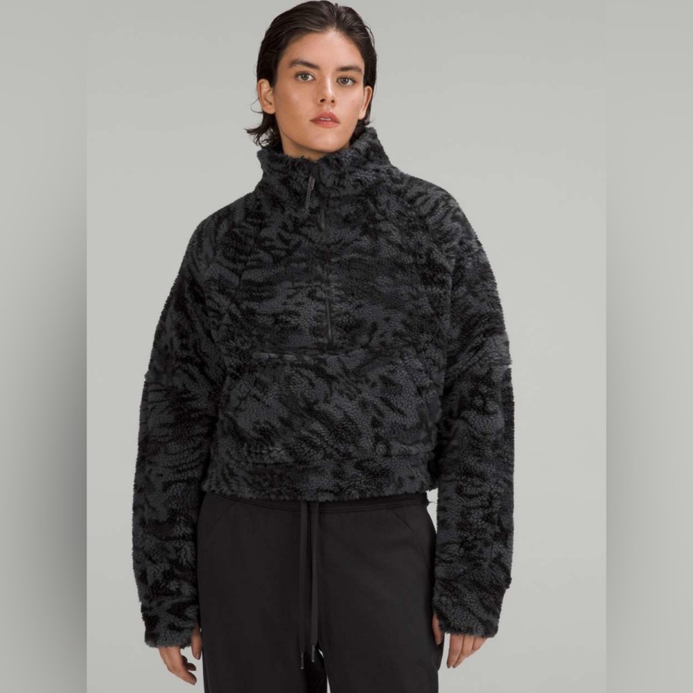 Scuba Fleece Jacquard Funnel Neck
